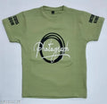 Cotton Round Neck Printed T-Shirt for Boys (Green, 6-7 Years)